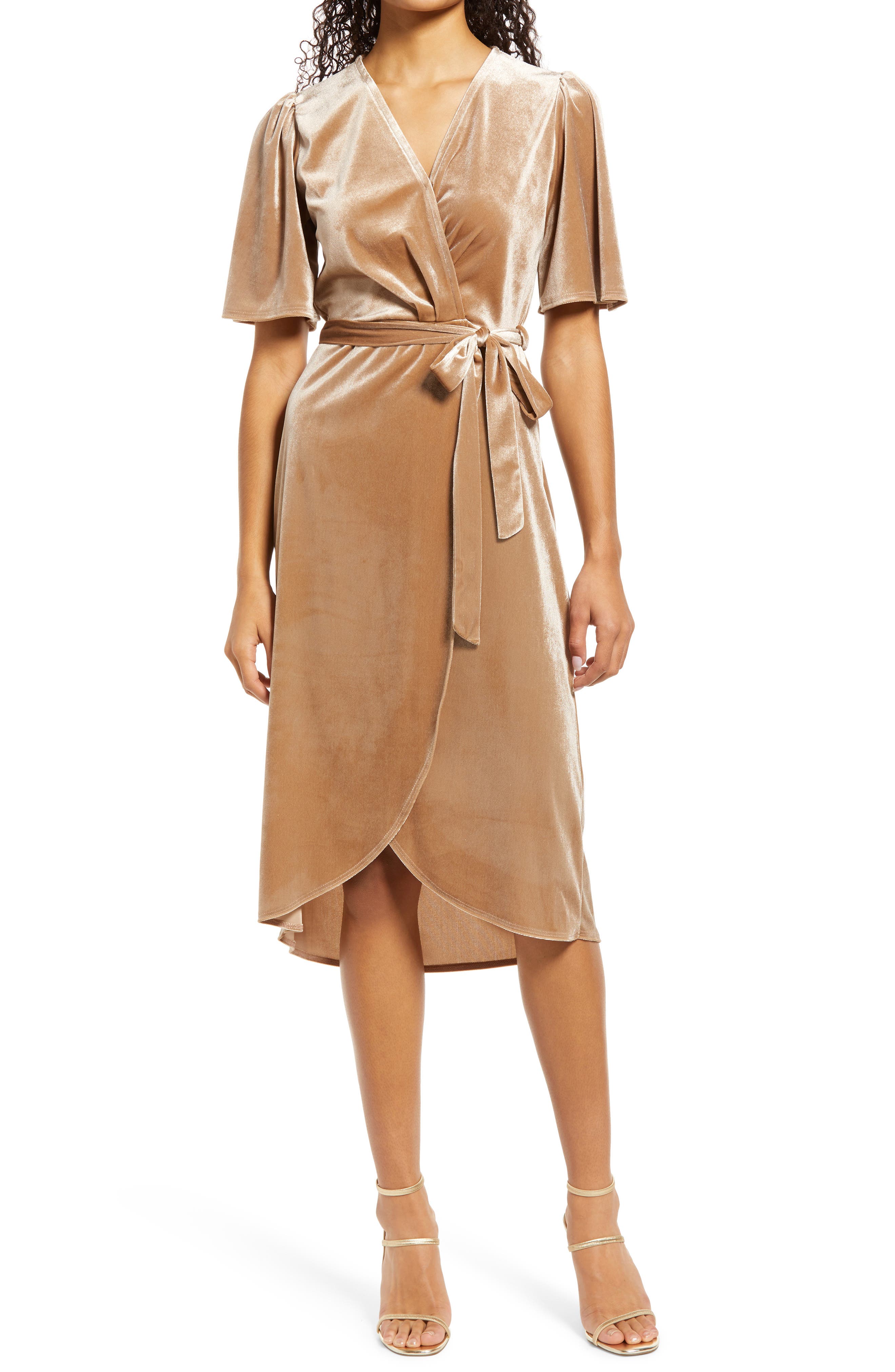 brown wrap dress | Nordstrom